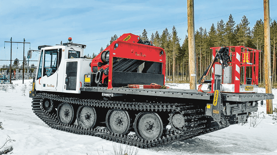 PowerBully track carriers in use for power lines maintenance