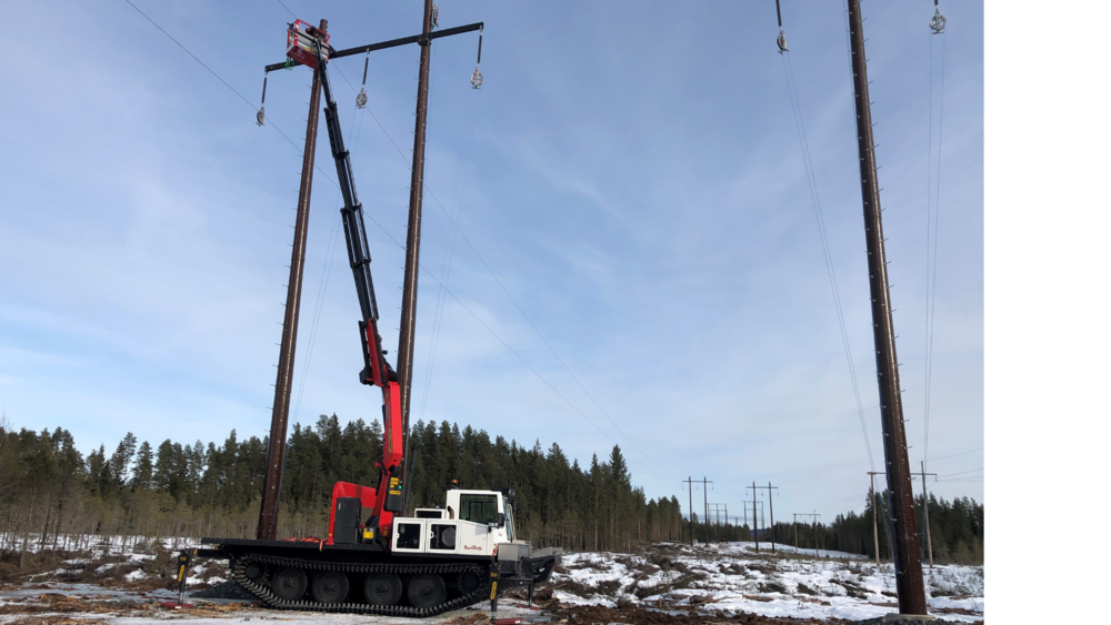 PowerBully track carriers in use at power lines