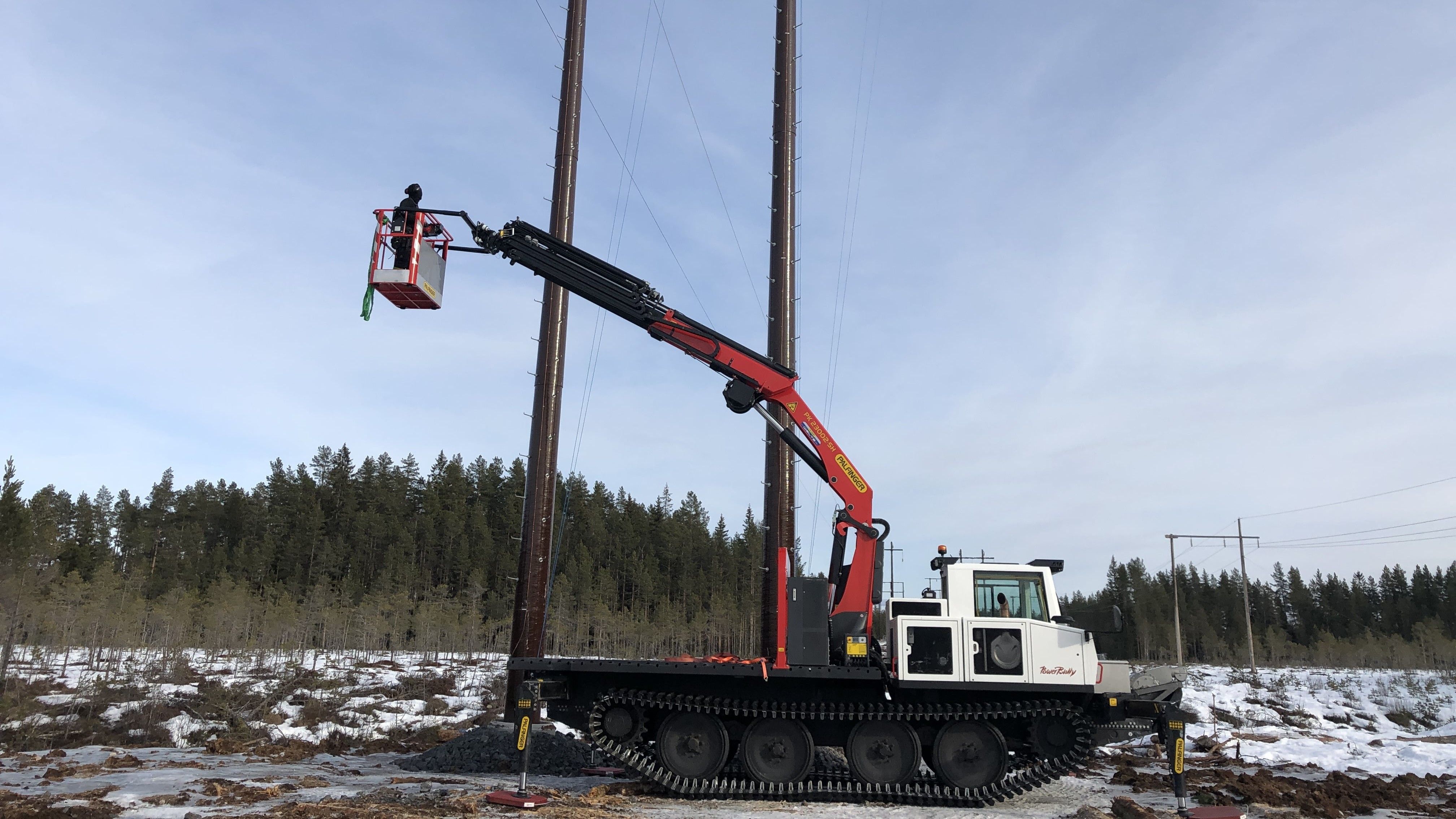 PowerBUlly Geräteträger: Einsatz an Stromtrassen